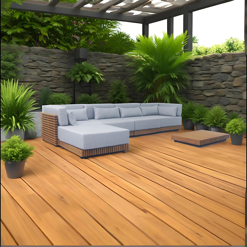 L Shaped Outdoor Patio Sectional Couch Lounge