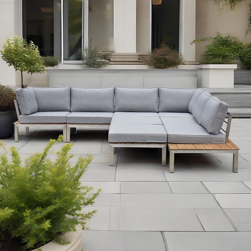 sofa set stainless steel