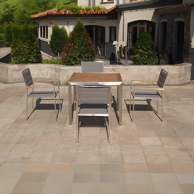 Outdoor Patio Teak Café Table And Chair Set