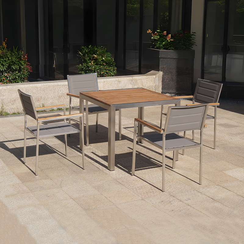 Outdoor Patio Teak Café Table And Chair Set