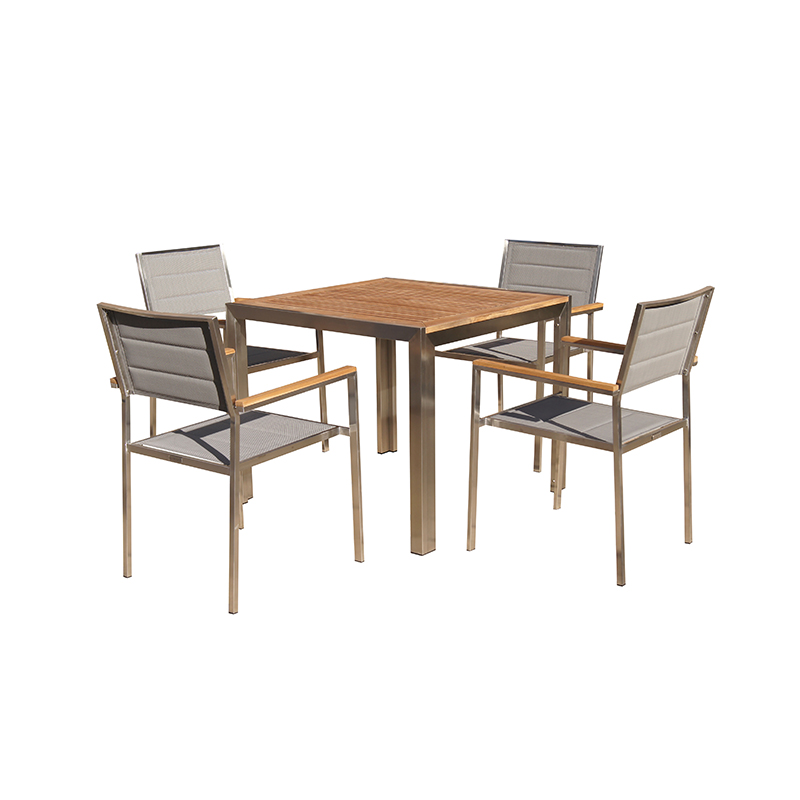 Outdoor Patio Teak Café Table And Chair Set