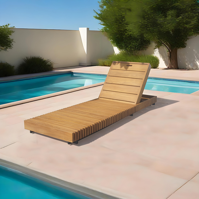 Teak Wood Beach Garden Sun Bed Outdoor Furniture