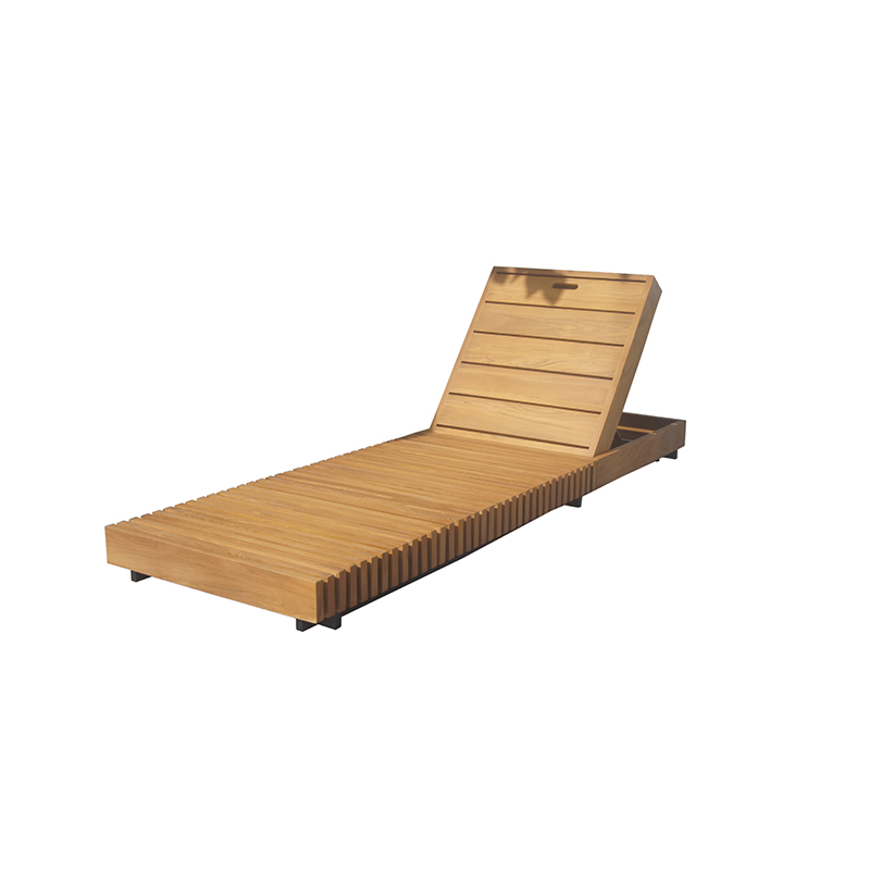 Teak Wood Beach Garden Sun Bed Outdoor Furniture