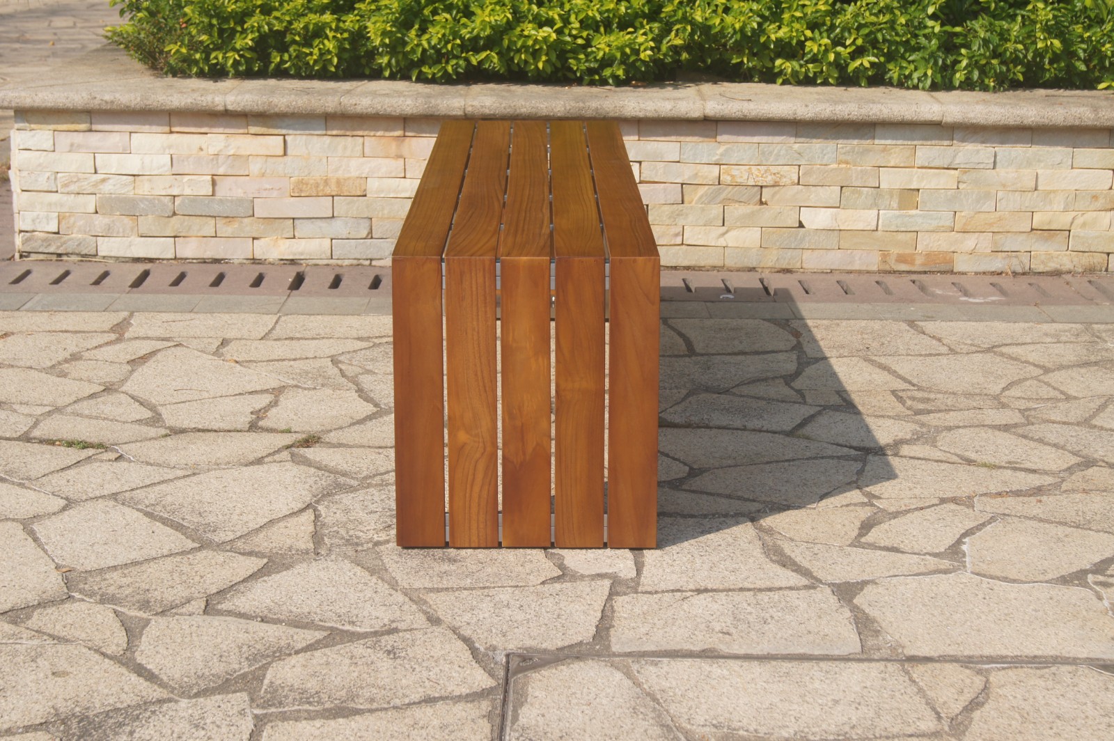 teak wood bench outdoor