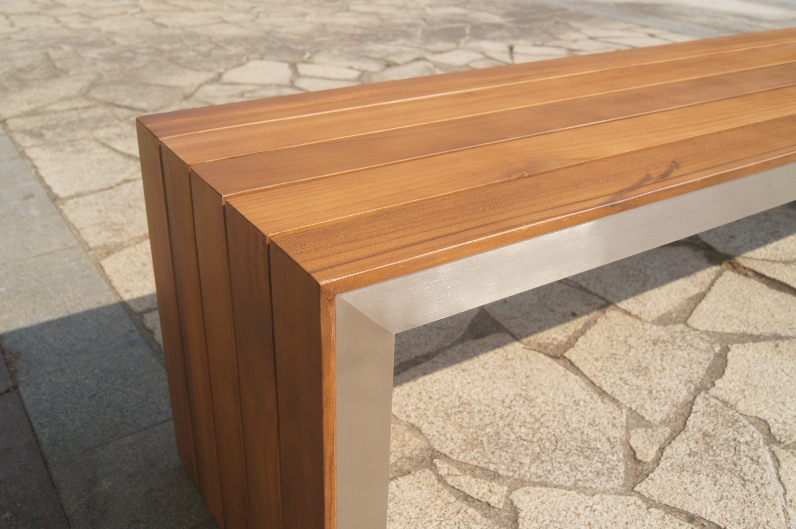 stainless steel garden bench