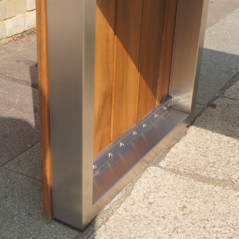 stainless steel garden bench