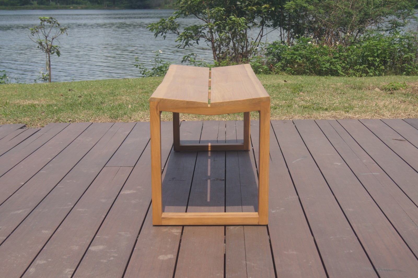 teak bench outdoor