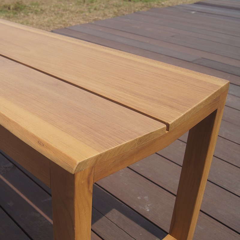 teak bench outdoor