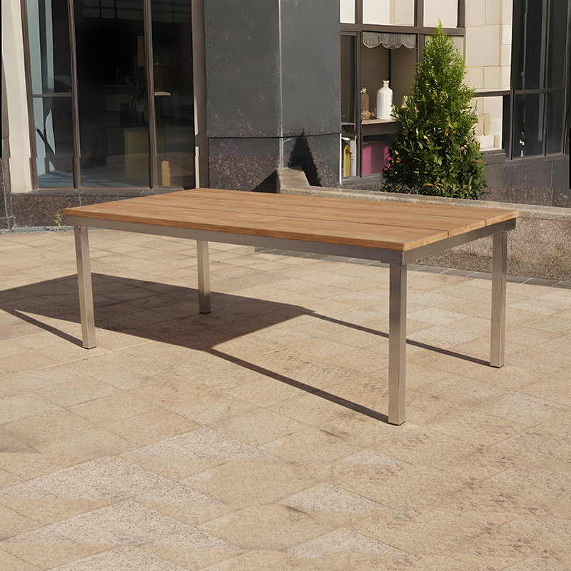 Outdoor Garden Metal Stainless Steel Dinig Table