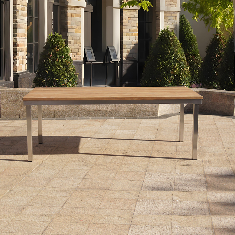 Outdoor Garden Metal Stainless Steel Dinig Table