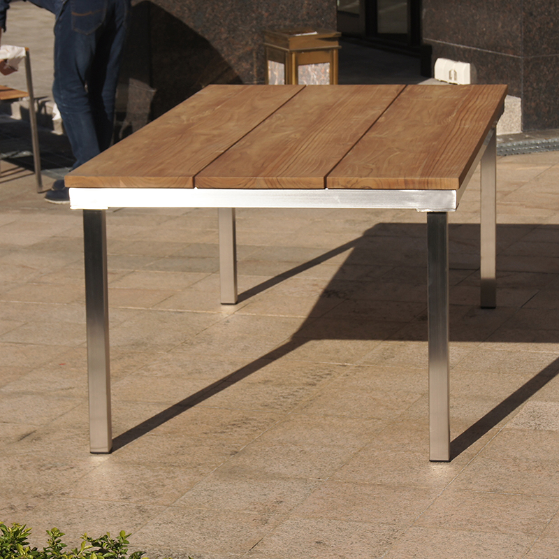 Outdoor Garden Metal Stainless Steel Dinig Table