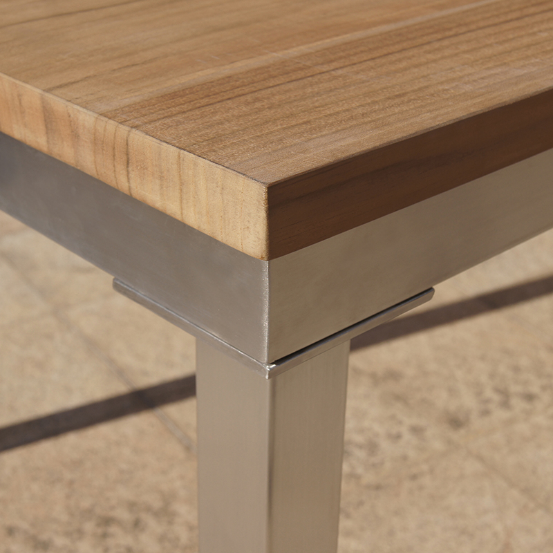 Outdoor Garden Metal Stainless Steel Dinig Table