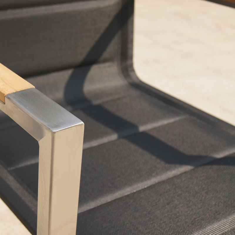 Outdoor Garden Stainless Steel Textilene Textilene Chair