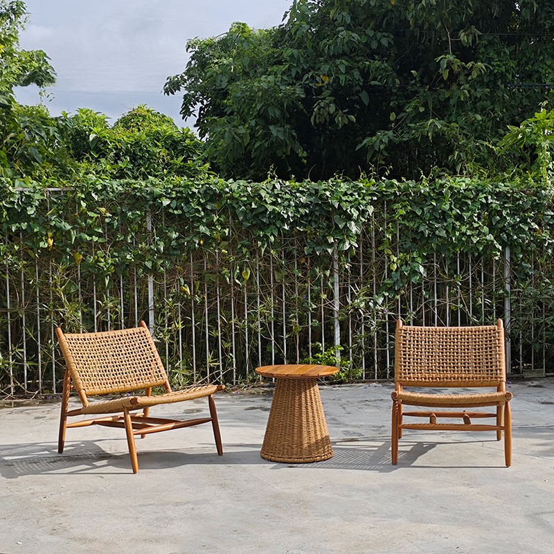 teak wood balcony furniture set