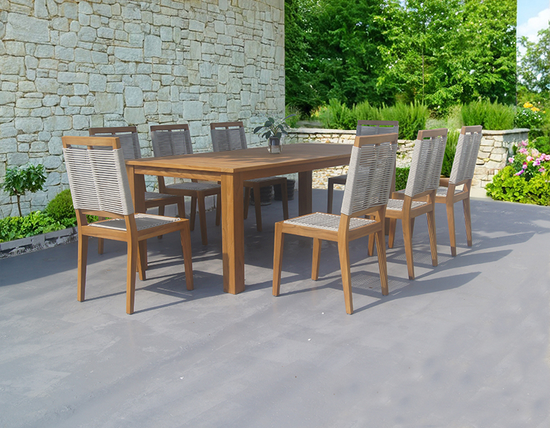 outdoor teak table