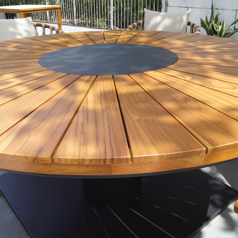Teak Rope Outdoor Furniture Set Teak Table and Chairs