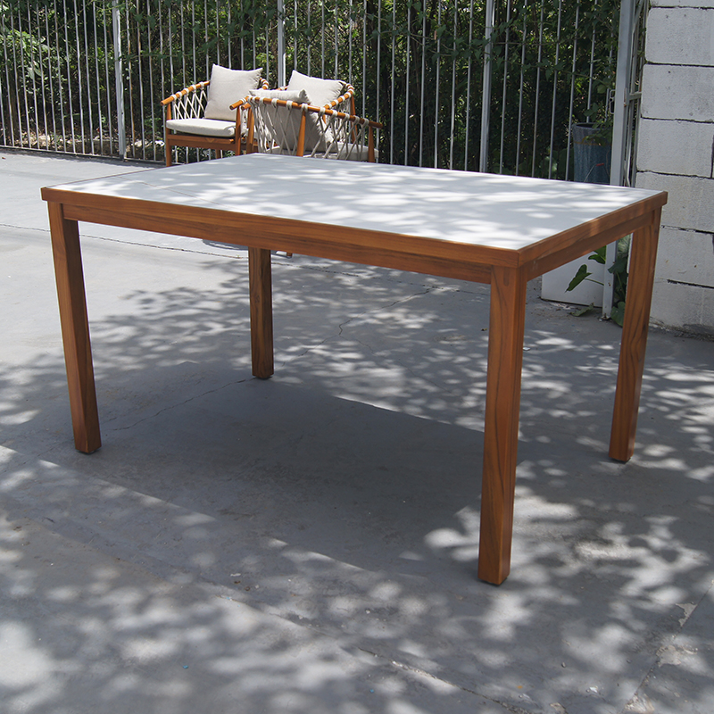Outdoor Patio Teak Garden Dining Table and Chairs