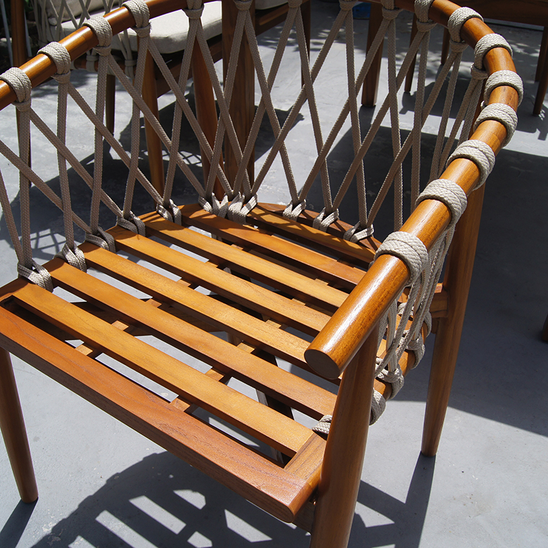 Outdoor Patio Teak Garden Dining Table and Chairs