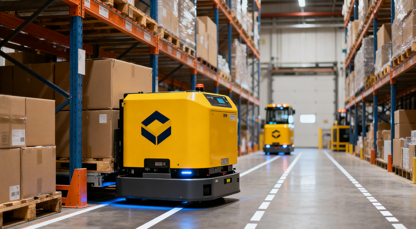 Automated Guided Vehicle operating in smart warehouse