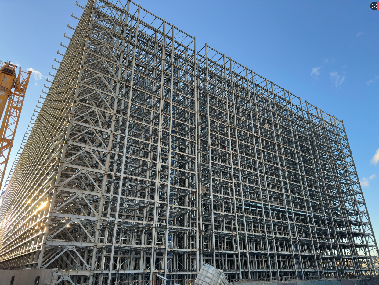 HEGERLS clad-rack warehouse exterior high-bay structure HEGERLS clad-rack warehouse exterior high-bay structure