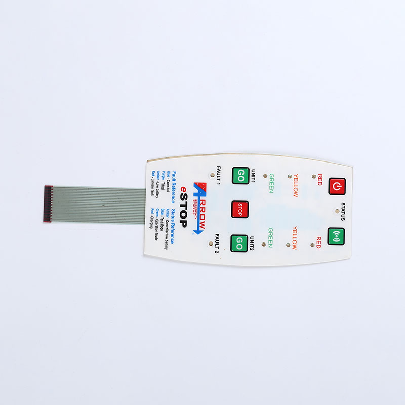 Interruptor de membrana con retroiluminación LED