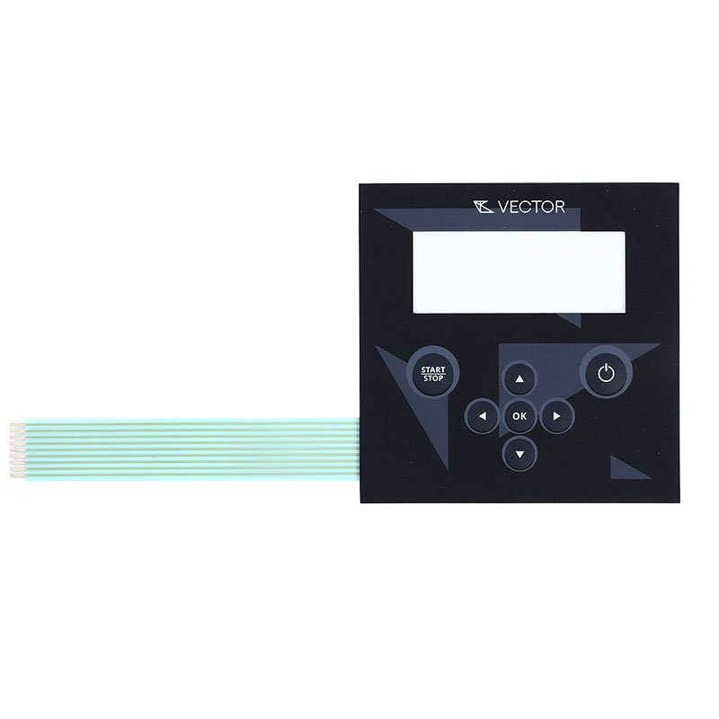 Teclado de membrana de ventana transparente