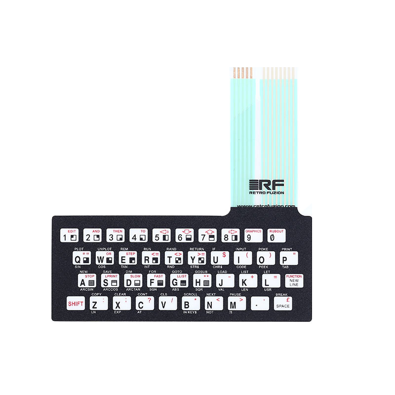 Teclado táctil de membrana flexible