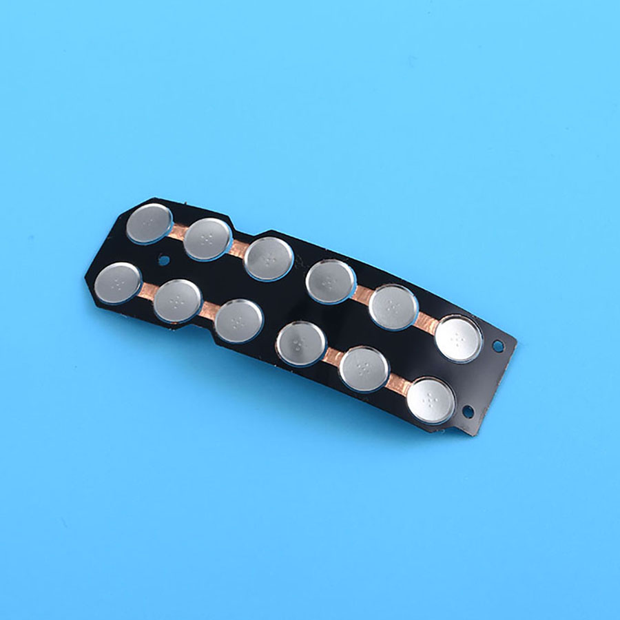 Circular aluminum foil bumps metal dome array