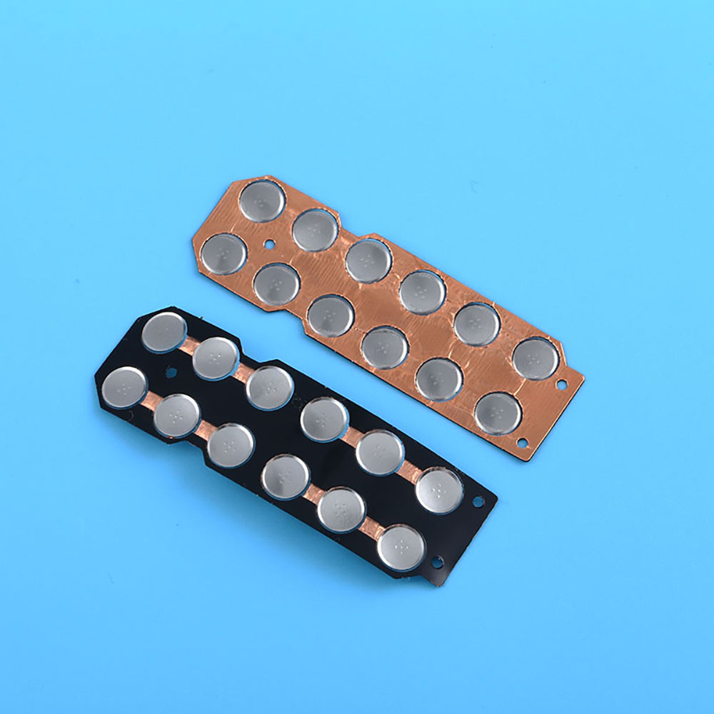 Circular aluminum foil bumps metal dome array