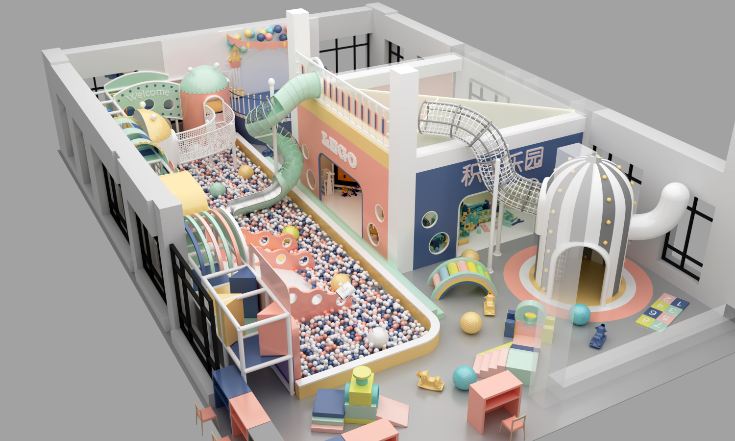 Indoor soft play area Indoor soft play area