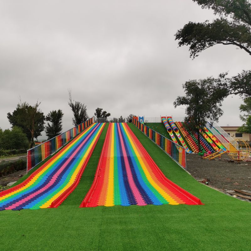 Kids Outdoor Rainbow Slide