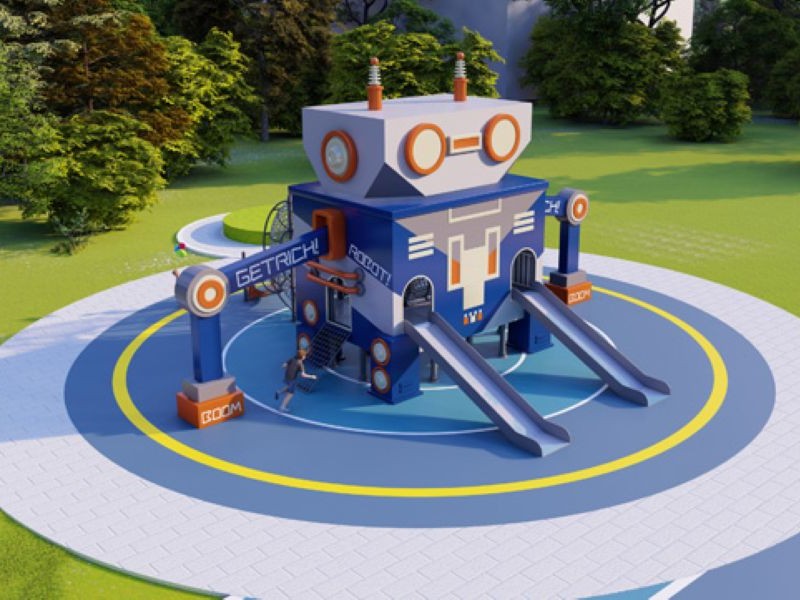 Robot Theme Interactive Slide Park