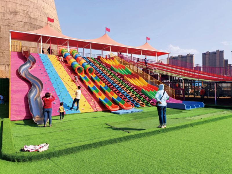 Creative Playground Installation in a City Green Space