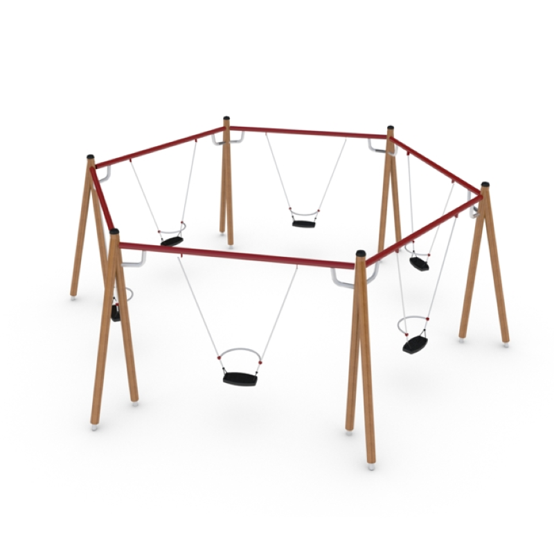 Swing sets with slides