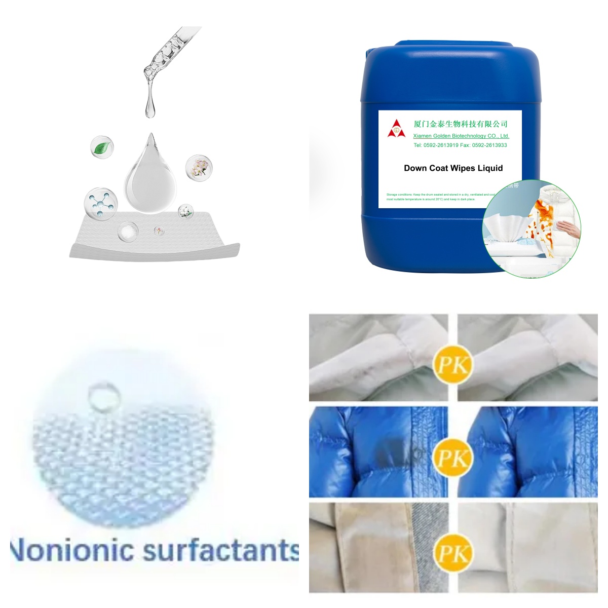 Down Coat Care Wet Wipes Antibacterial Liquid