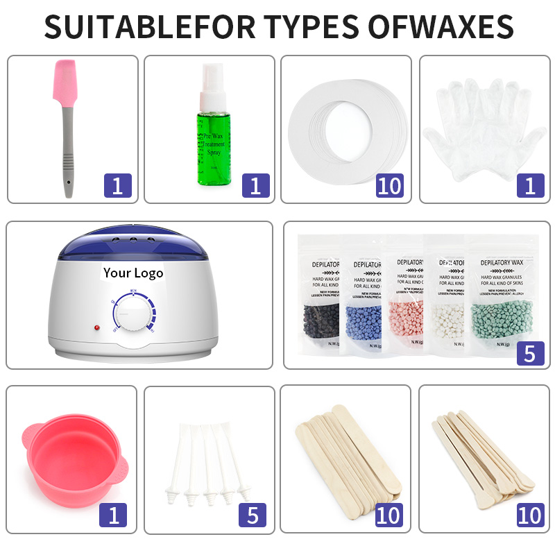 Hard wax kit AX-100 Non Strip Wax Options Brazilian Wax Treatment Care Salon