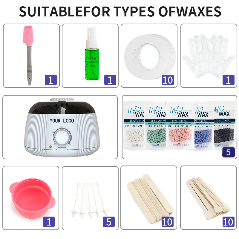 350 Complete Wax Pot Kit with Efficient Wax Warmer for Professional Salon Waxing