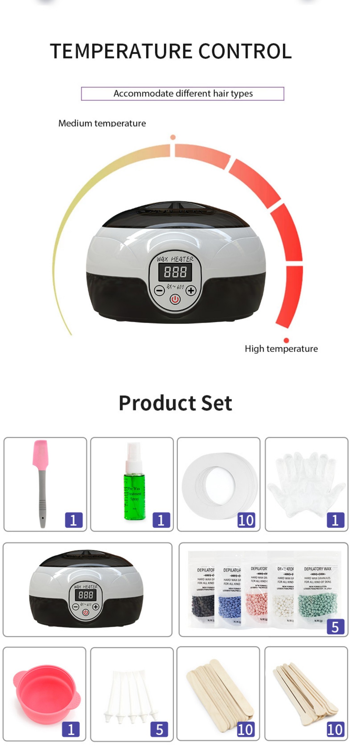 Wax Care Set Beauty Salon