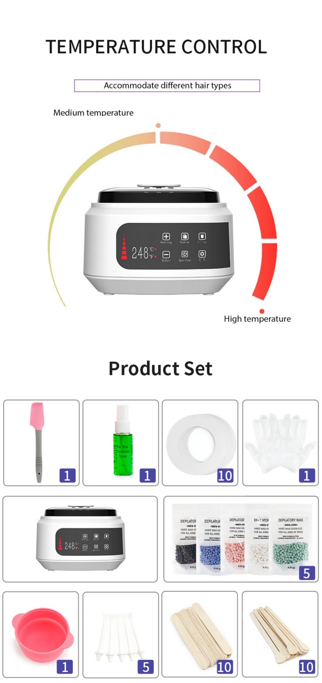 Professional Wax Heater For Hear Revomal