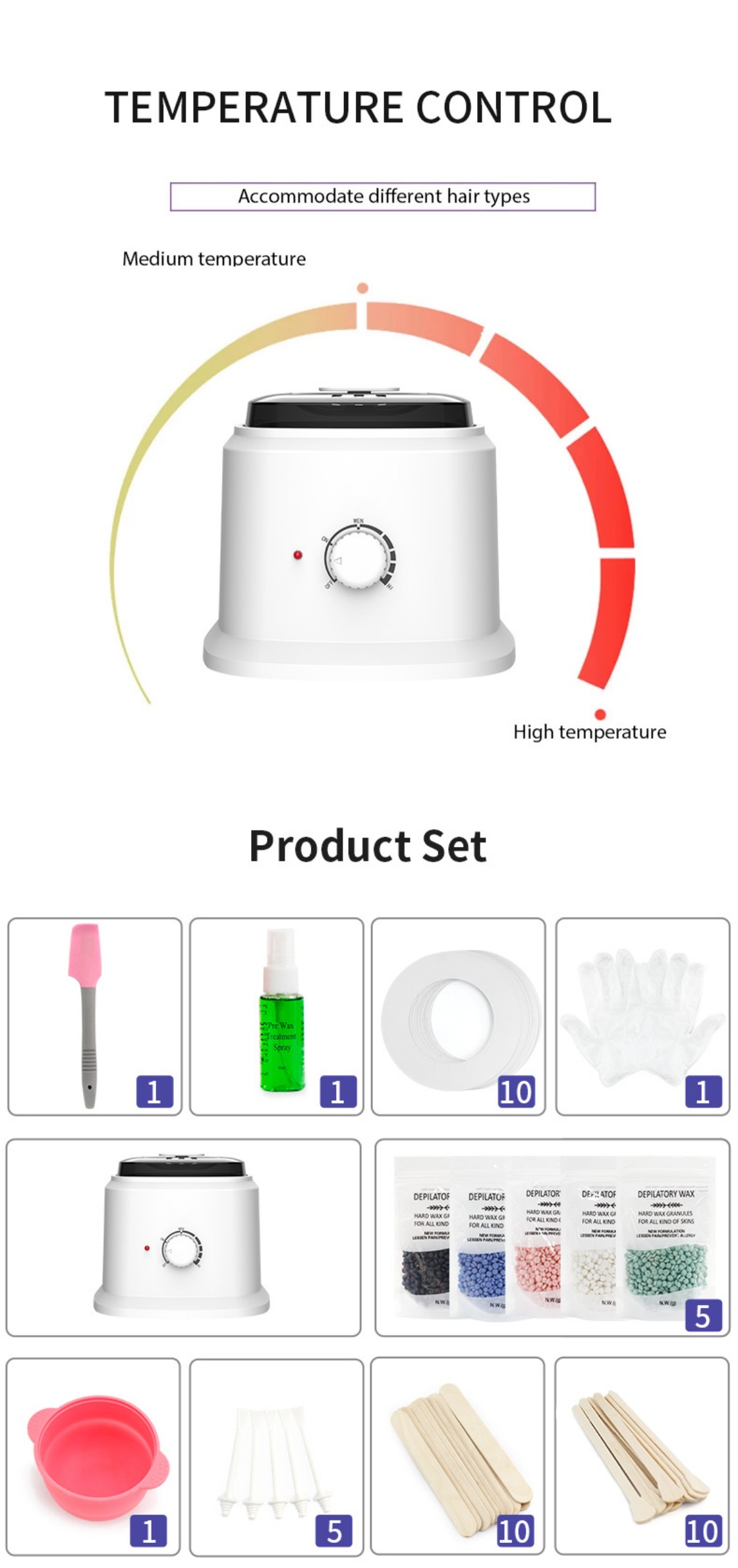 sensitive skin wax set
