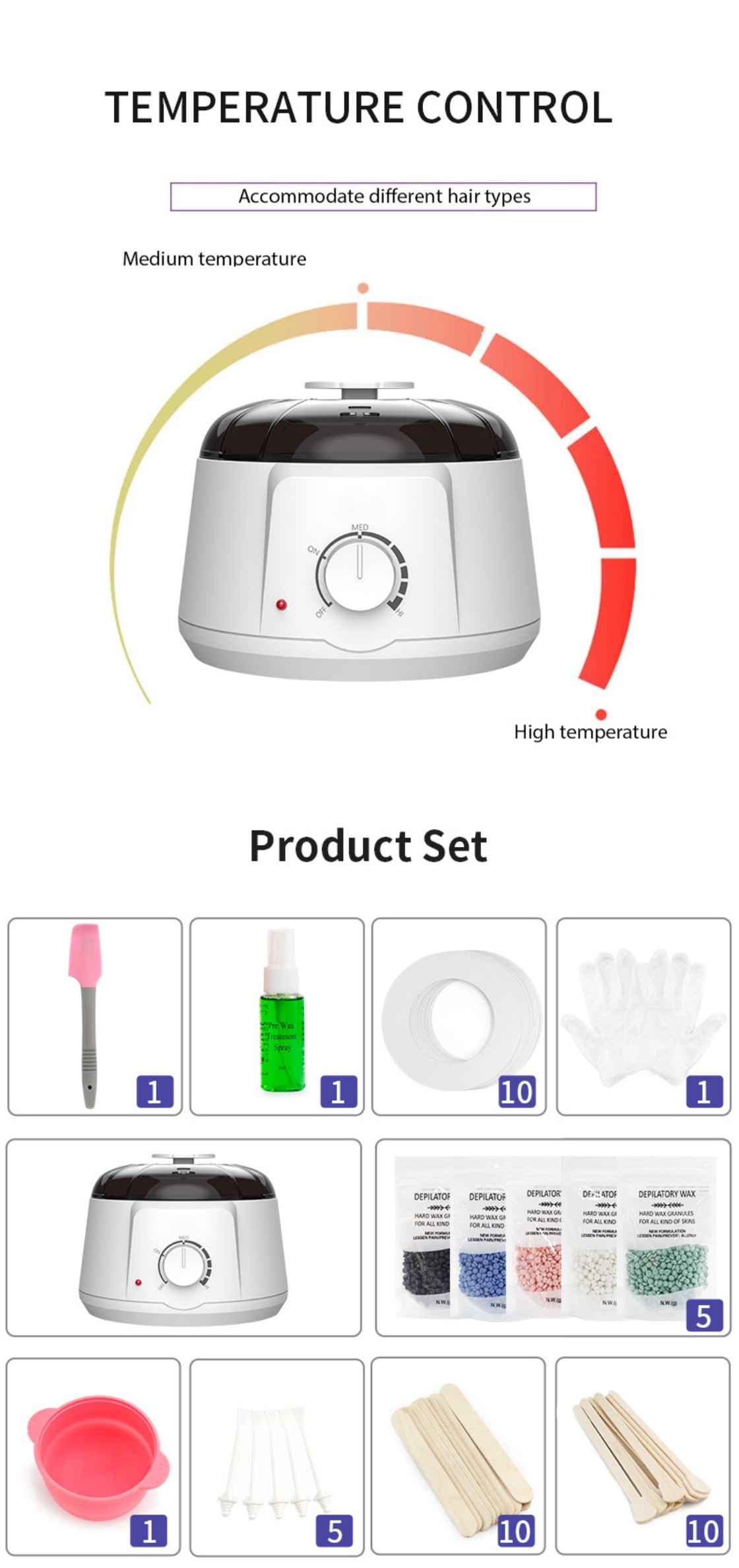 Professional Waxing Kit For Beauty Salon