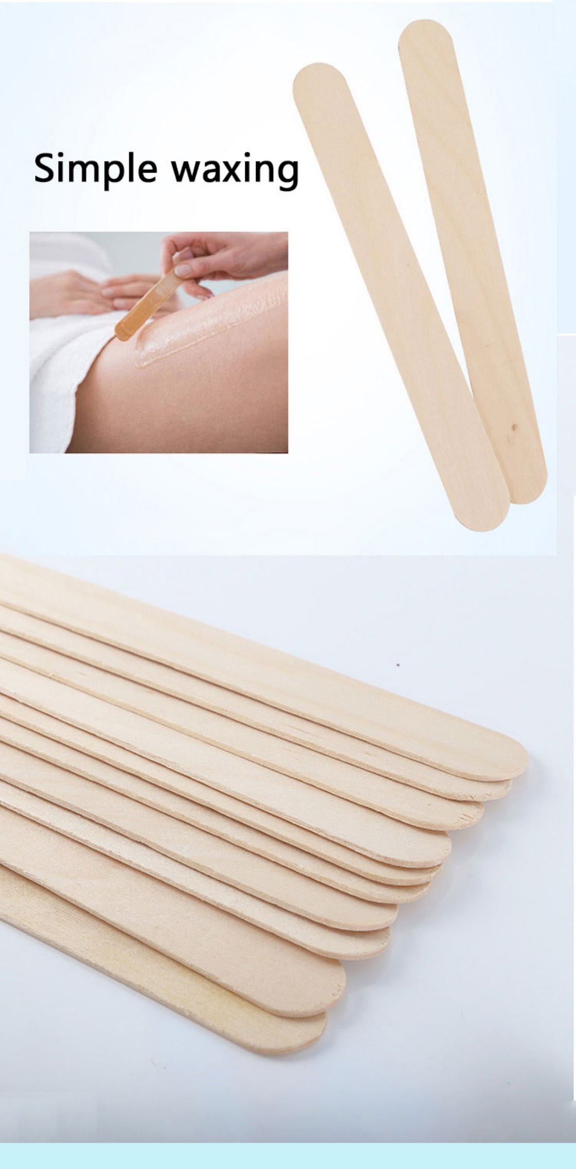 Wood rod for waxing