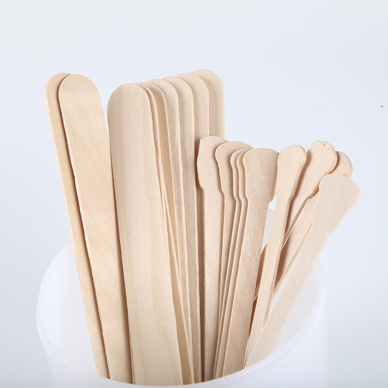 Wood stick Wax spatula for apply wax in skin waxing and stir wax when warm wax