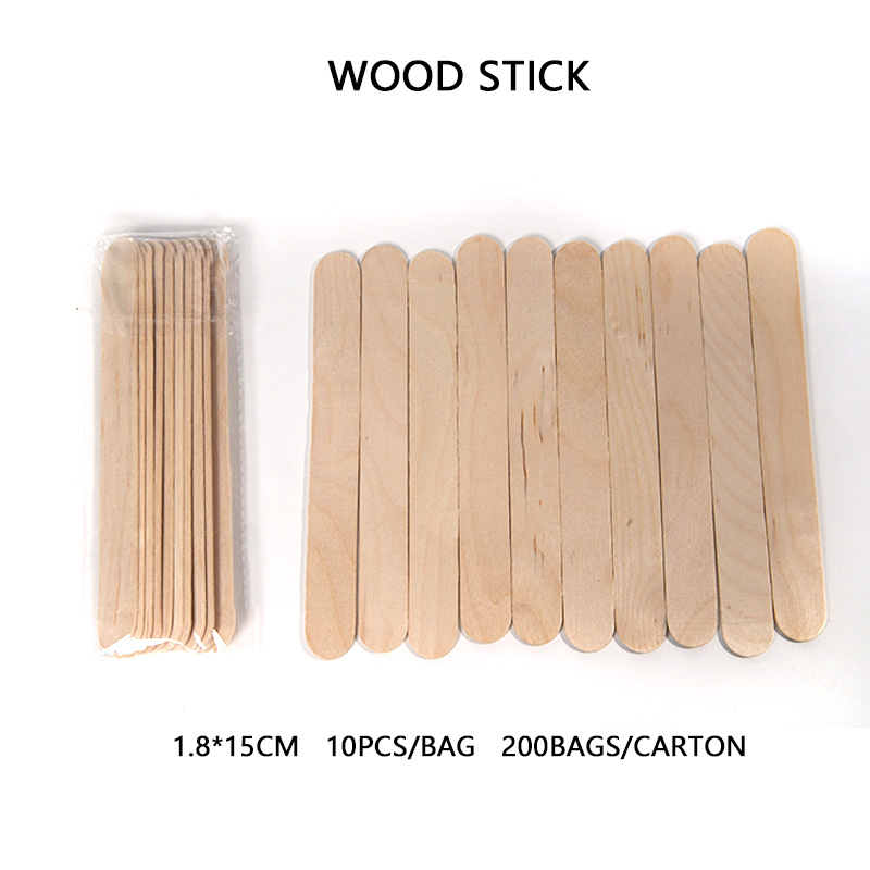 Wood stick Wax spatula for apply wax in skin waxing and stir wax when warm wax