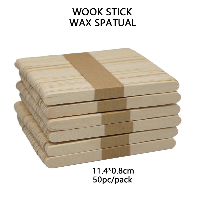 Wood stick Wax spatula for apply wax in skin waxing and stir wax when warm wax