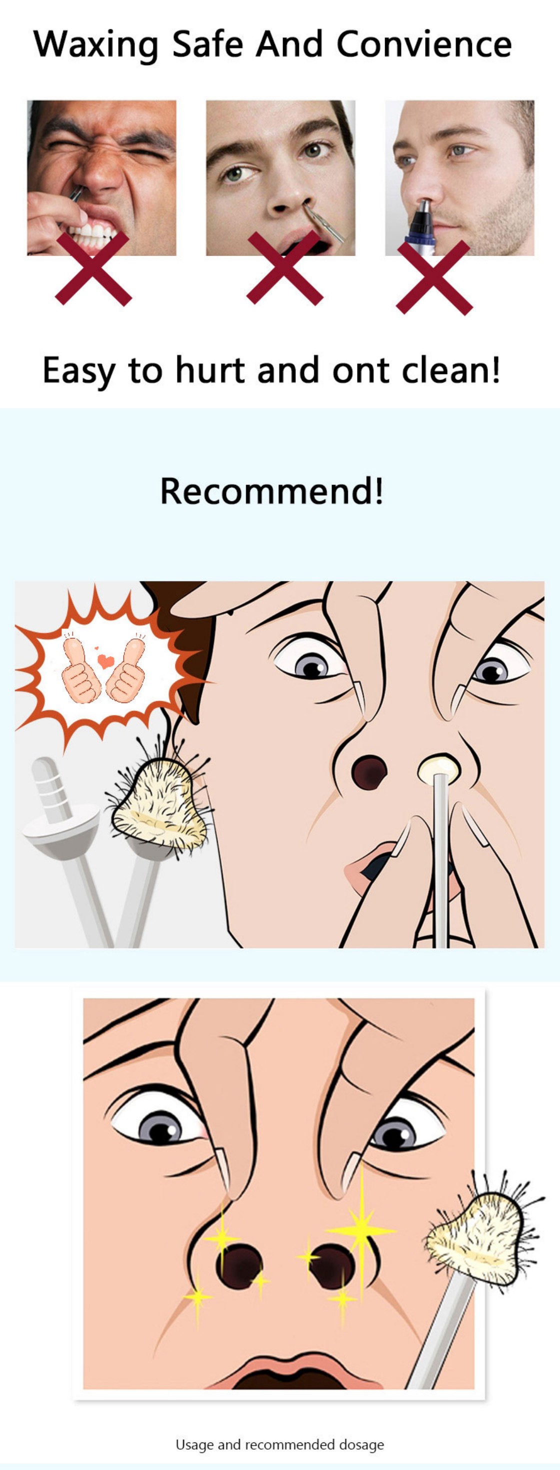Nose hair removal spatula