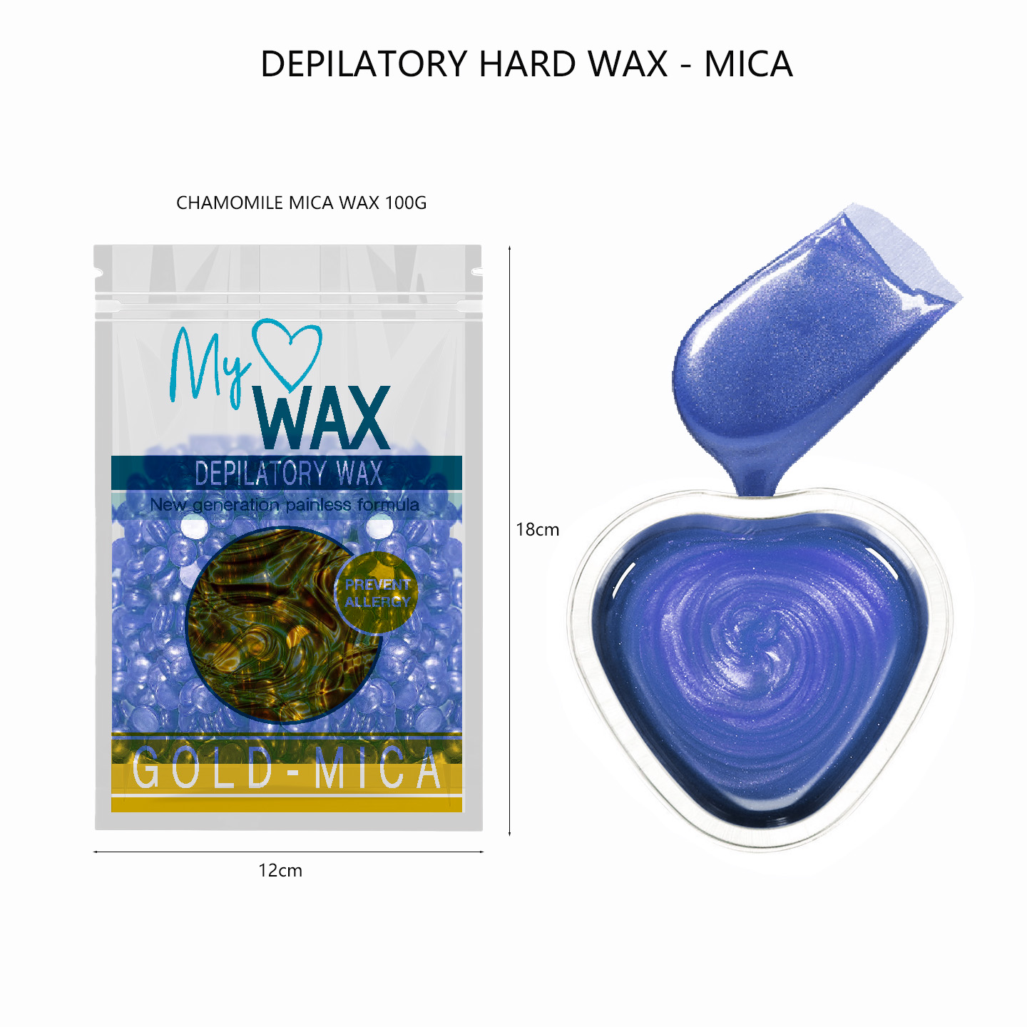 Mica hot wax stripless easy dry hypoallergenic wax beads efficent hair removals