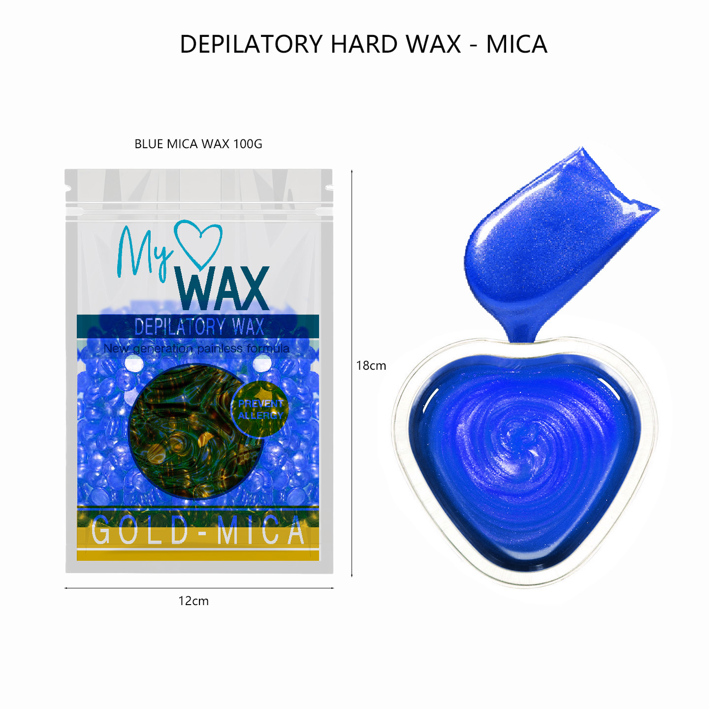 Mica hot wax stripless easy dry hypoallergenic wax beads efficent hair removals