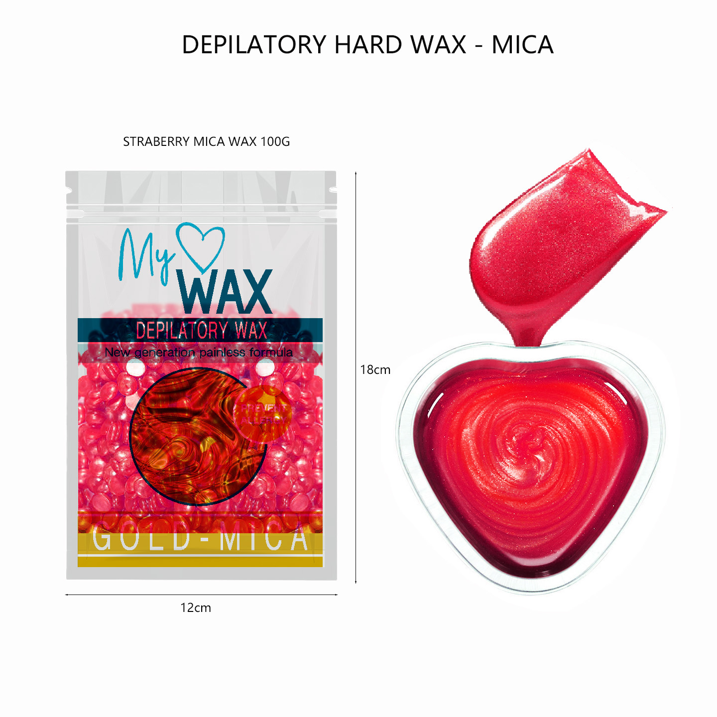 Mica hot wax stripless easy dry hypoallergenic wax beads efficent hair removals