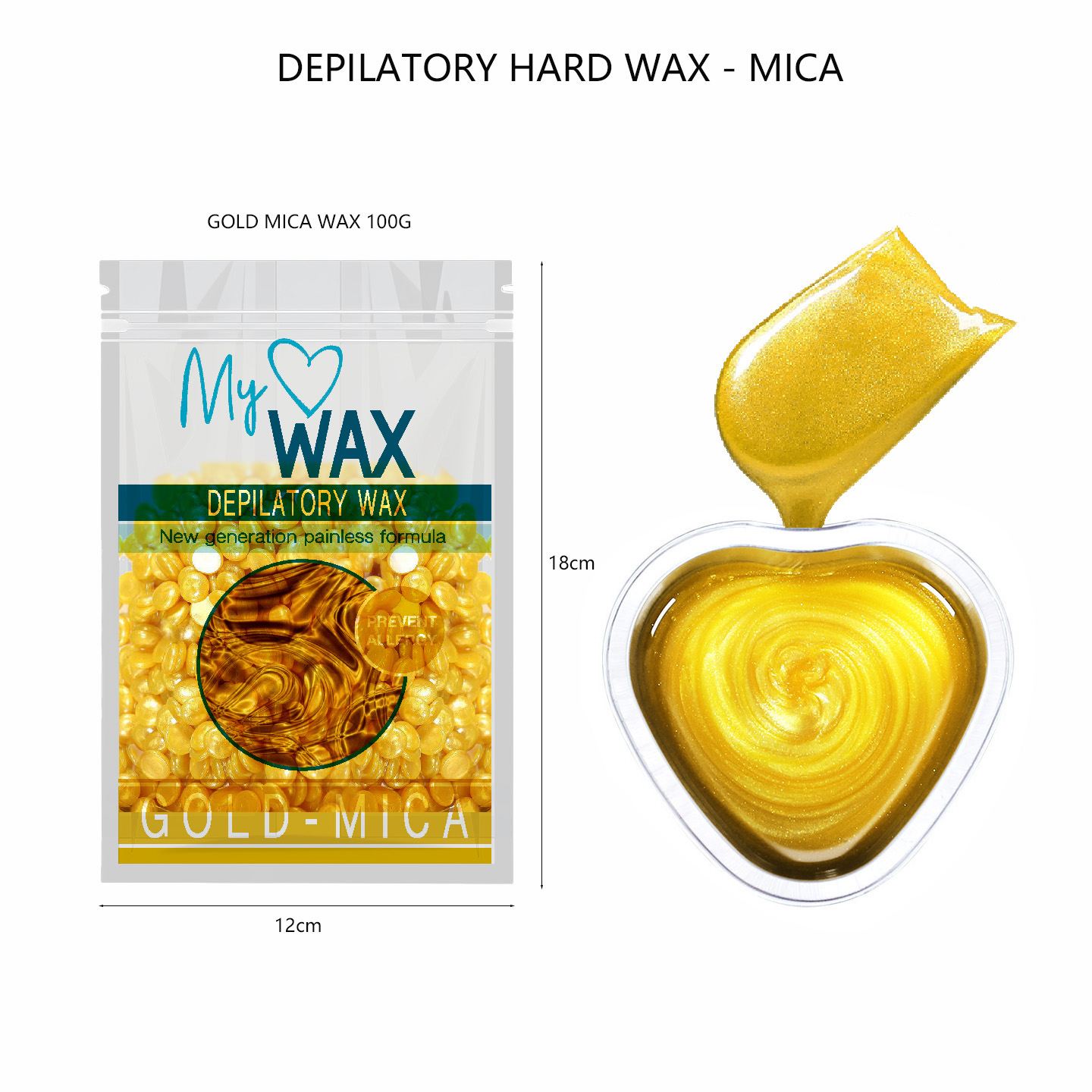 Mica hot wax stripless easy dry hypoallergenic wax beads efficent hair removals